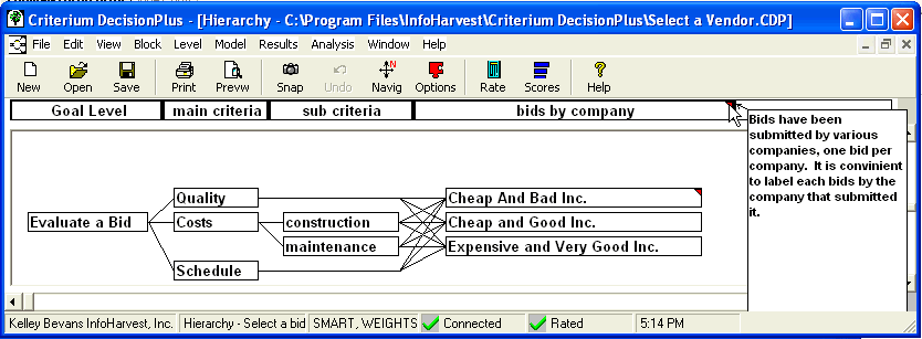 Sample Decision Hierarchy Diagram